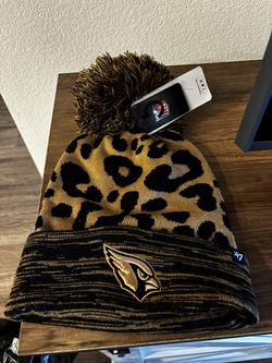 Women's '47 Brand brown Arizona Cardinals Rosette Cuffed Knit Hat with Pom