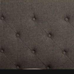 Grey Queen Size Upholstered Back Board