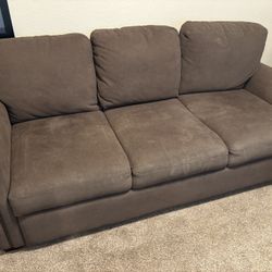 Brown sleeper couch trundle from Costco