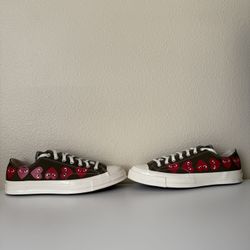 Brand New Converse Chuck Taylor All Star 70 Ox Comme Des Garçons Multi Heart Brown Men’s Size 11