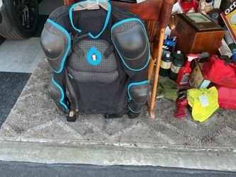 Motor cycle jacket with elbow, shoulder , and chest protectors  like new large