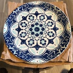 Hand Glazed Porcelain Plates 10.5”