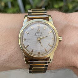 1950 Omega Seamaster Ref. 2577-20 SC Honeycomb Dial Adjusted Cal. 351 Bumper