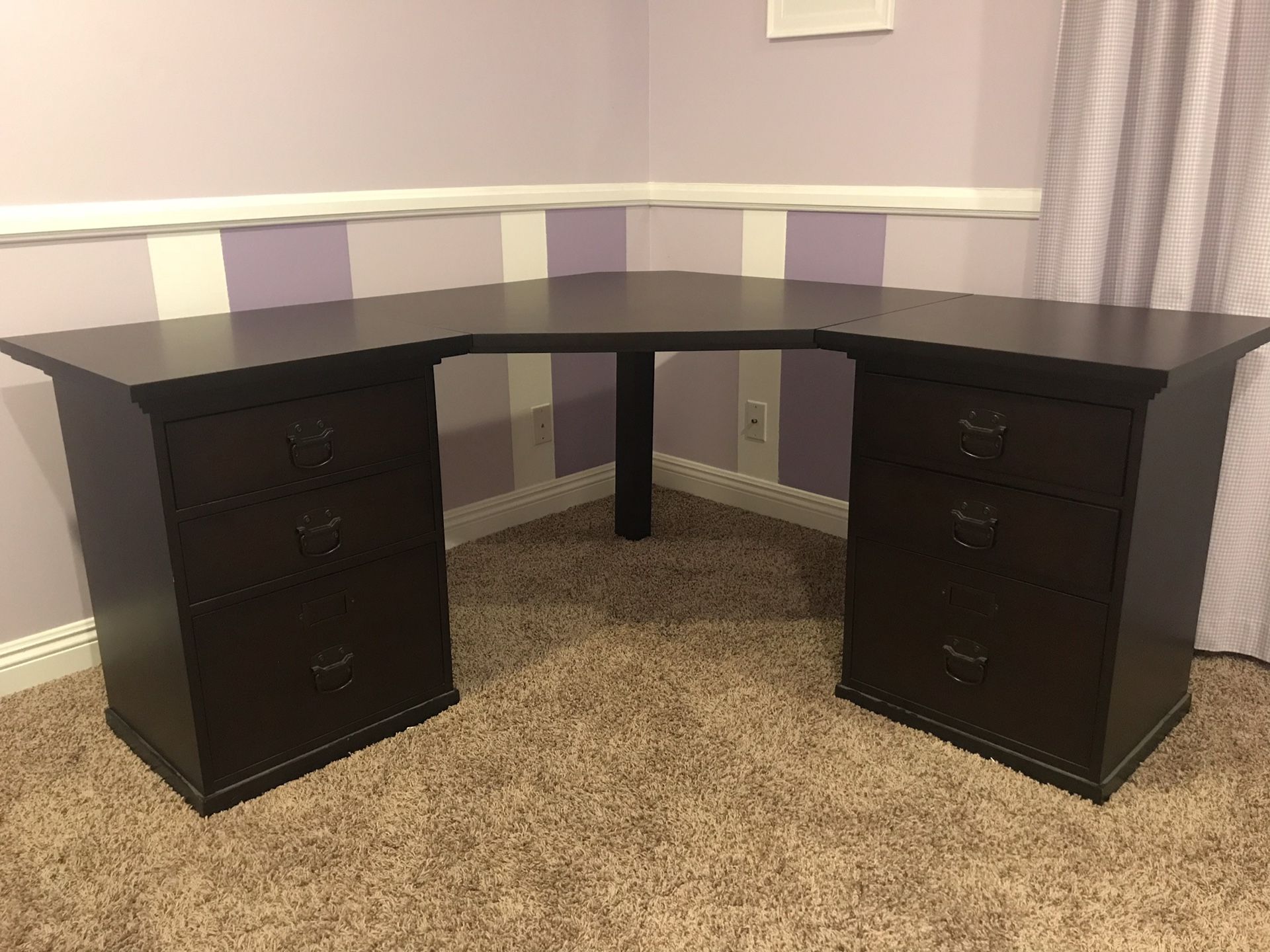 Pottery Barn Bedford Corner Desk Espresso for Sale in Tustin CA