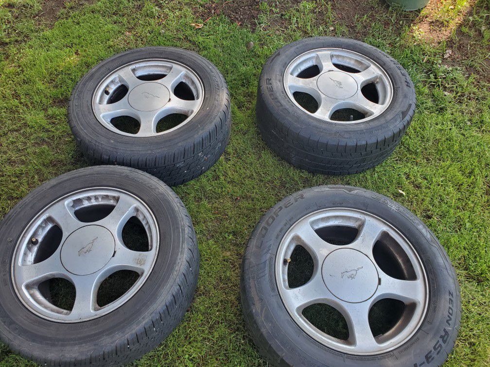 Mustang Tires and Rims set of 4