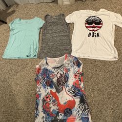 4 Juniors size XXL (16-18)-3 Shirt Sleeve shirts & 1 tank top