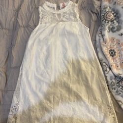 Cute Cream Lacey Dress