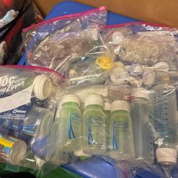 Baby Bottles, Breast Heating Pads, Pacifiers, Bottles With Syringe 