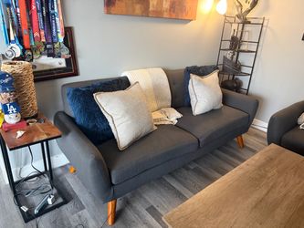 Gray Mid-Century Modern Sofa