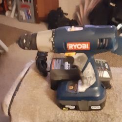Ryobi 18v Drill , Battery And Charger 