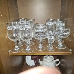 Vintage Wine Glasses 