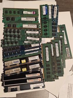 Box Of Computer  Memory, Hdd, Video Cards From Upgrade,