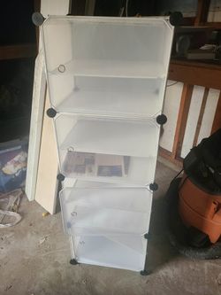 Modular Plastic Cube Storage Shelf Unit