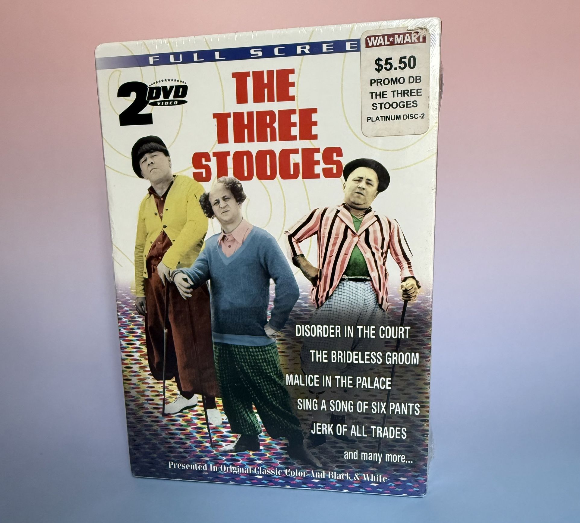 The Three Stooges - 2-Pack (DVD, 2003) NEVER OPENED. FACTORY SEALED.
