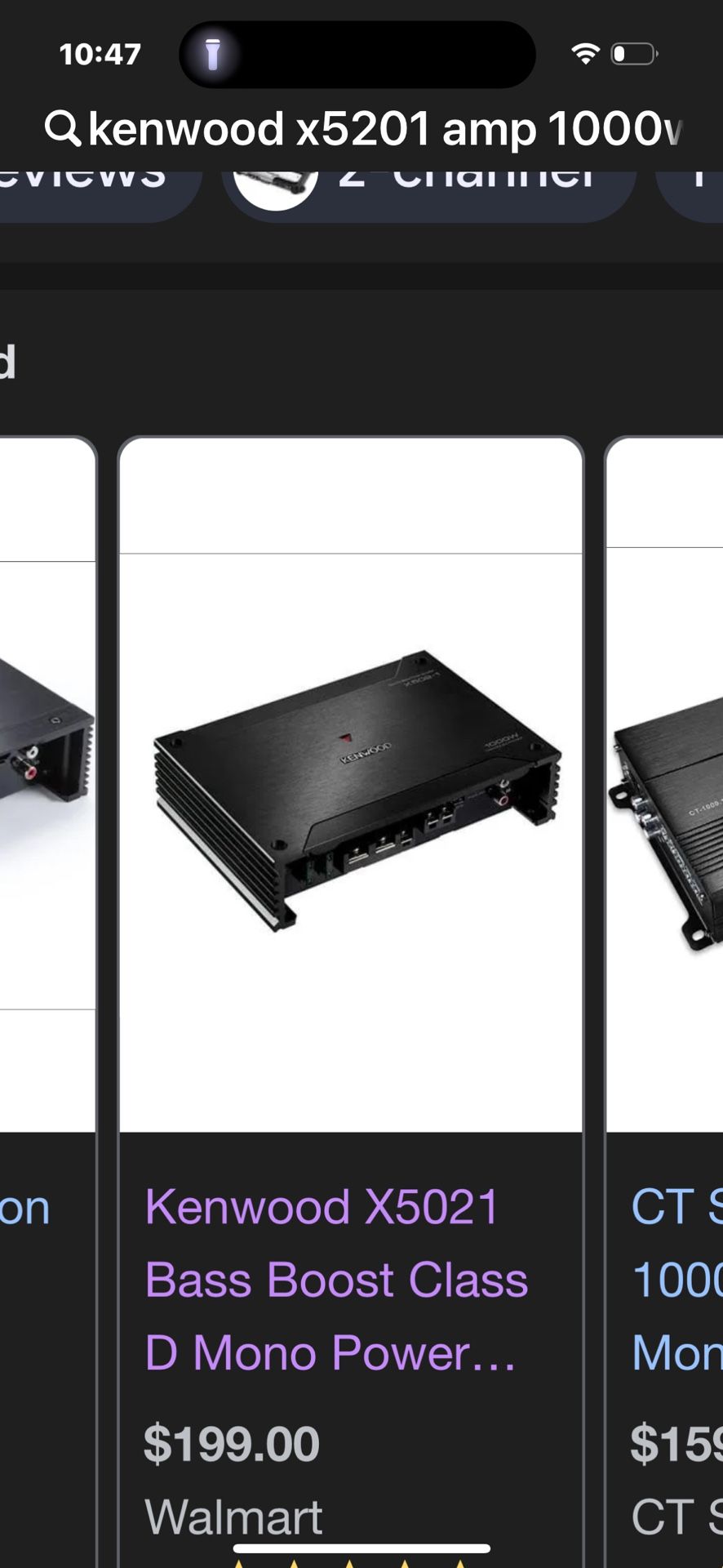 Kenwood EXcelon Amp and Subwoofer