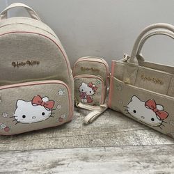 NWT Hello kitty Backpack In Set
