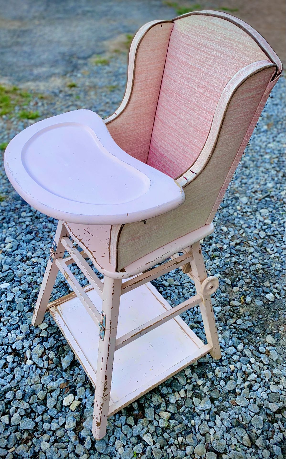 Vintage Convertible Wooden High Chair/Table