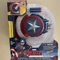NERF Marvel Avengers Blaster Reveal Shield Dart Gun Captain America - NEW SEALED