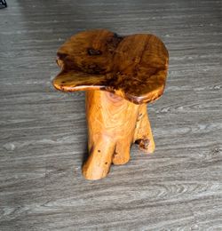Natural Cedar Stump Stool