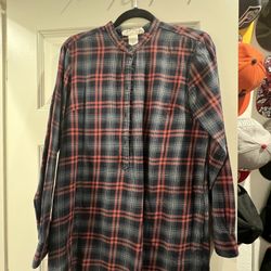 Women’s Plaid Long Sleeve Shirt Tunic Size 6