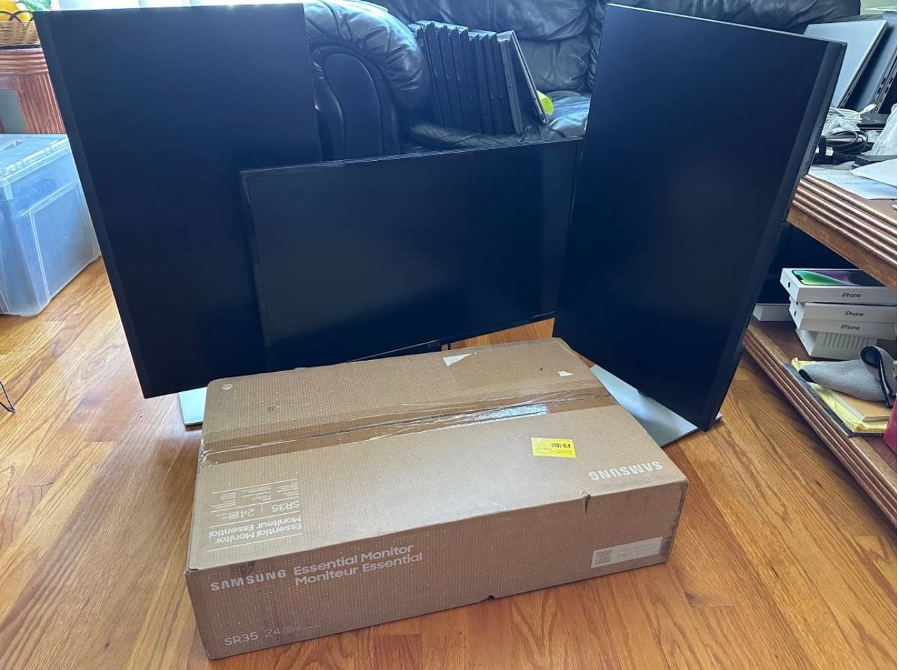 They are 24 27 inches New & Used Dell Lenovo Samsung Monitor or LCD LED for Desktop Laptop Nuck Dock Station