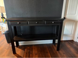 Black Wood Console/Entryway Table