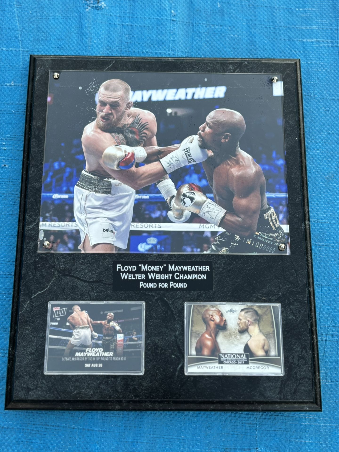 Custom Collectible Sports Memory Plaque Floyd Mayweather And Connor McGregor