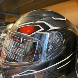 New Black And Grey Dot Motorcycle Helmet $110