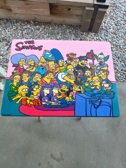 Simpsons tv tray & coasters