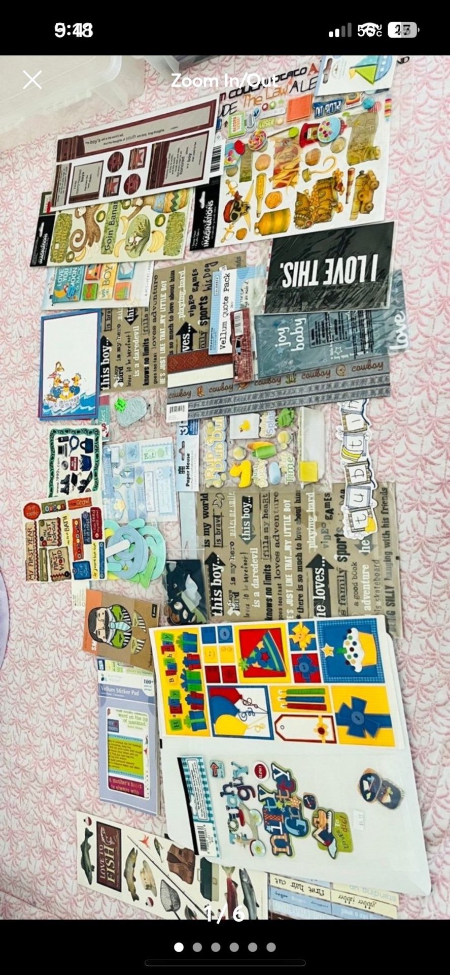 vintage stickers for scrapbooks. Some new some old some open mostly for boy theme. As is no returns make me an offer. I can’t refuse. Ple