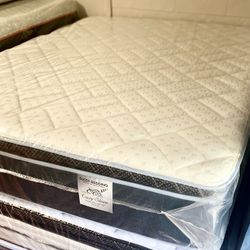 Queen Size Mattress 14” Inches Pillow Top Of High Quality Also Available in Twin-Full-King and Cali-King New From Factory Same Day Delivery