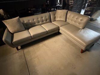 Pleather l shape sectional