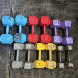 Dumbbells 20-50lbs weights 440lbs total
