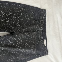 Zara Sparkle Wide Leg Jeans 