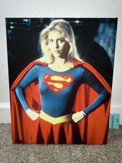 Supergirl Canvas Art Helen Slater 16 x 20 Vintage DC Comics