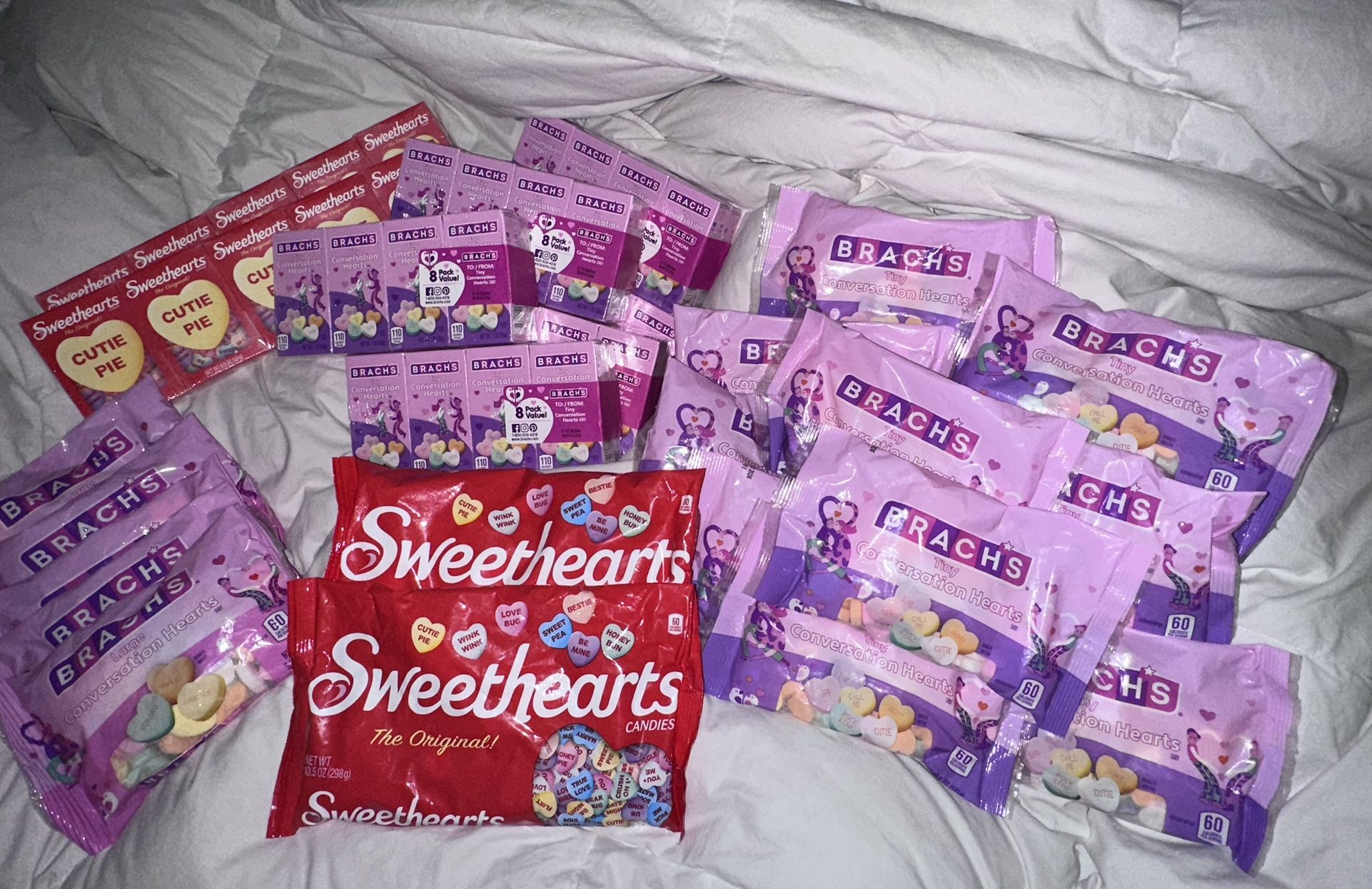Lot of 25 - Various Sweetheart Conversation Candies BRACHS & The Original Sweethearts