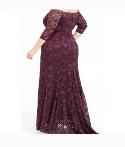 Torrid Deep Purple Long Lace Dress
