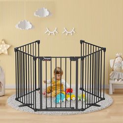 Kfvigoho Baby Gate 27.5"-129" Extra-Wide 5 Panels