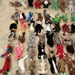 86 beanie babies with tags