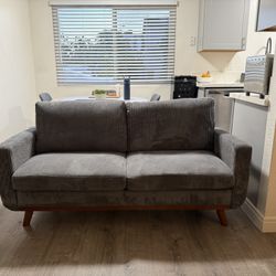 Norelia 68 "Square Arm Corduroy Sofa Solid Wood Frame with Pocket Spring Cushion
