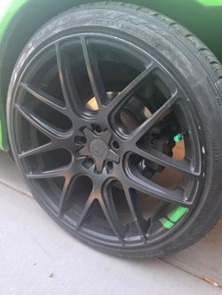 Set of (5) 20" Motiv Satin Black Mesh Wheels (20x8.5, 5x120) w/ Tires