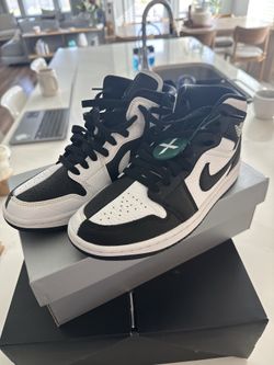 Jordan 1 Mid Split Balck White 8