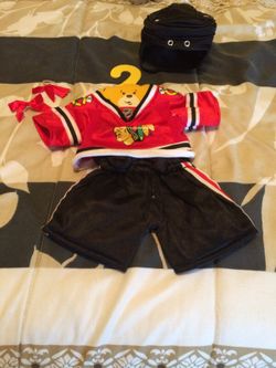 Build a bear hockey Blackhawks outfit