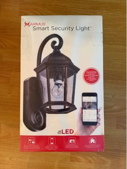 Maximus Kuna SPL11-07A-W4-BKT Smart Security Light WiFi Camera ~ SEALED