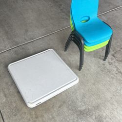 Lifetime Kids Table And 4 Chairs