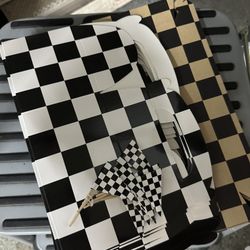 Various Checkered Party Supplies