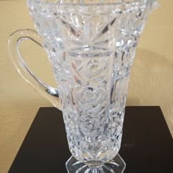 Crystal Pitcher/Vase Cut Glass Home Decor Christmas Pitcher  