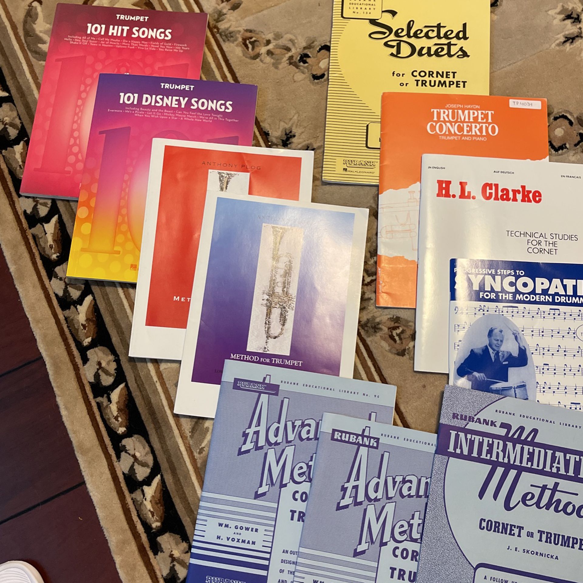 Collection Of Trumpet And Cornet Lesson Books And Disney Song Books