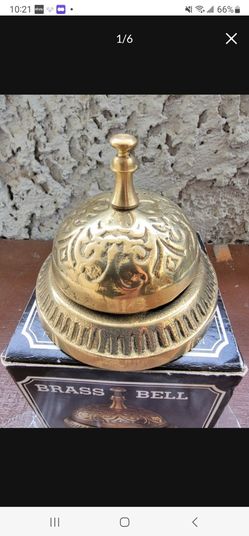 Vintage Brass Service Bell, Hotel Reception Counter Bell made in india new in box