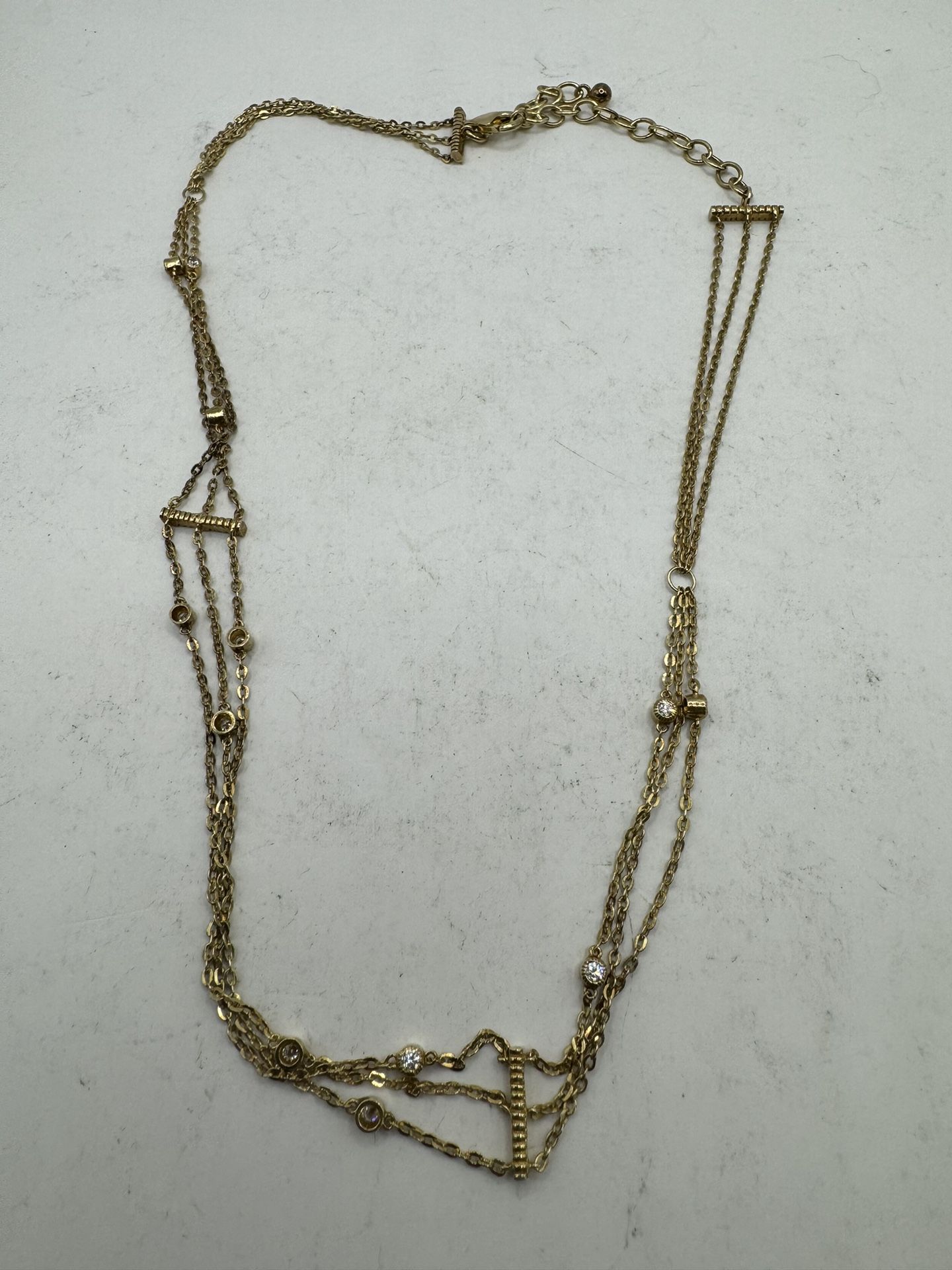 Gold Colored Sterling Silver Necklace 